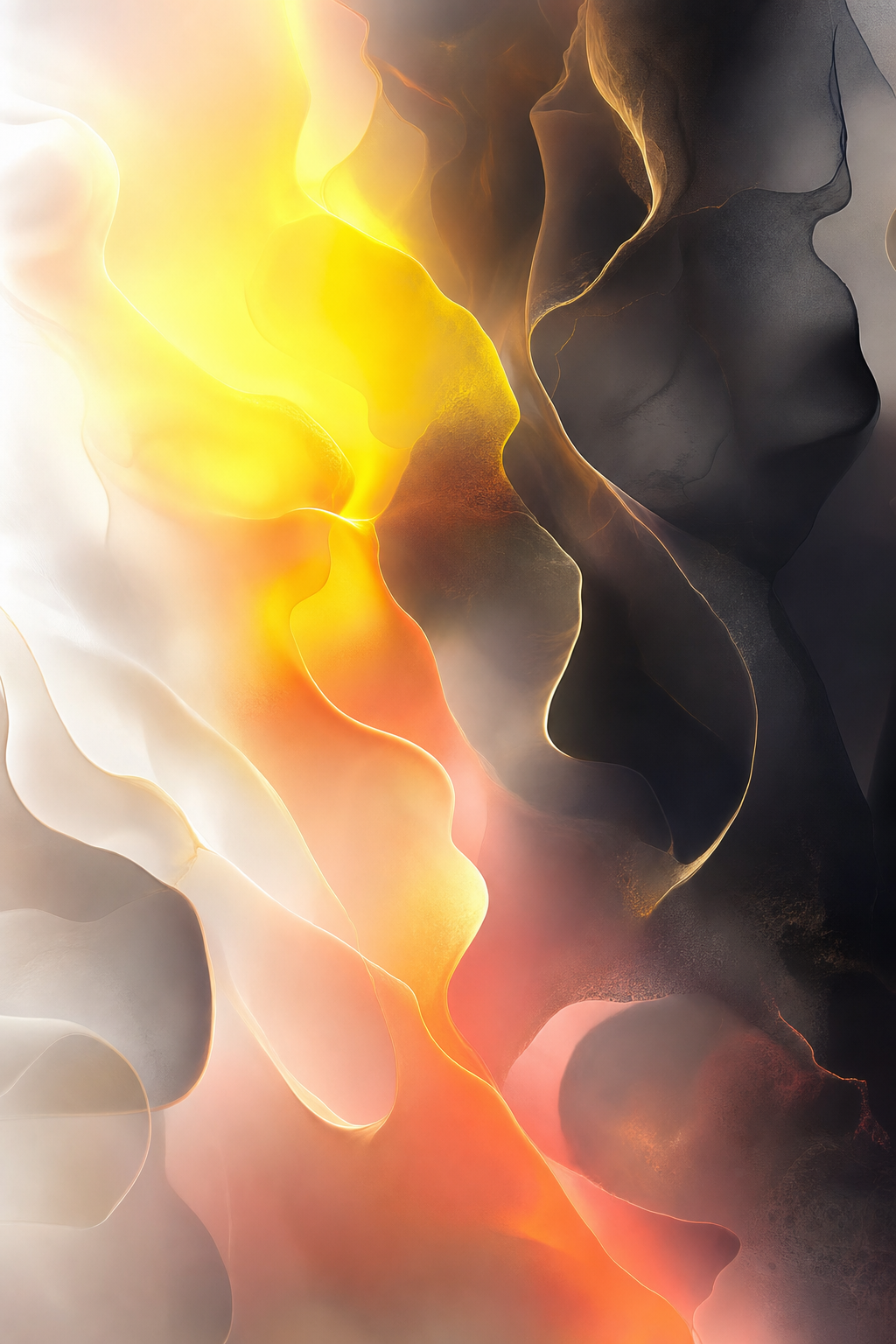 Abstract thermal mesh gradient representing AI thought in motion